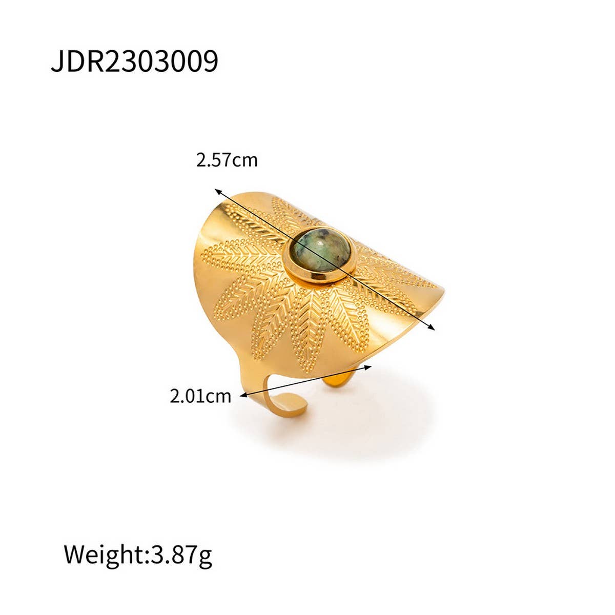 NEW EXAGGERATED WIDE FACE CARVED RING