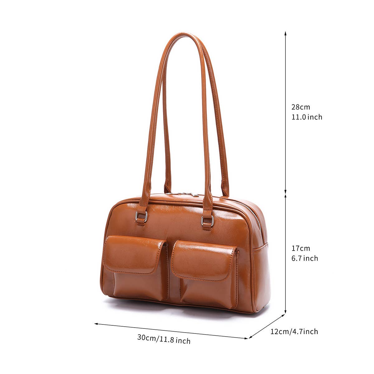 SOLID COLOR VINTAGE SHOULDER HANDBAG_CWAB2599