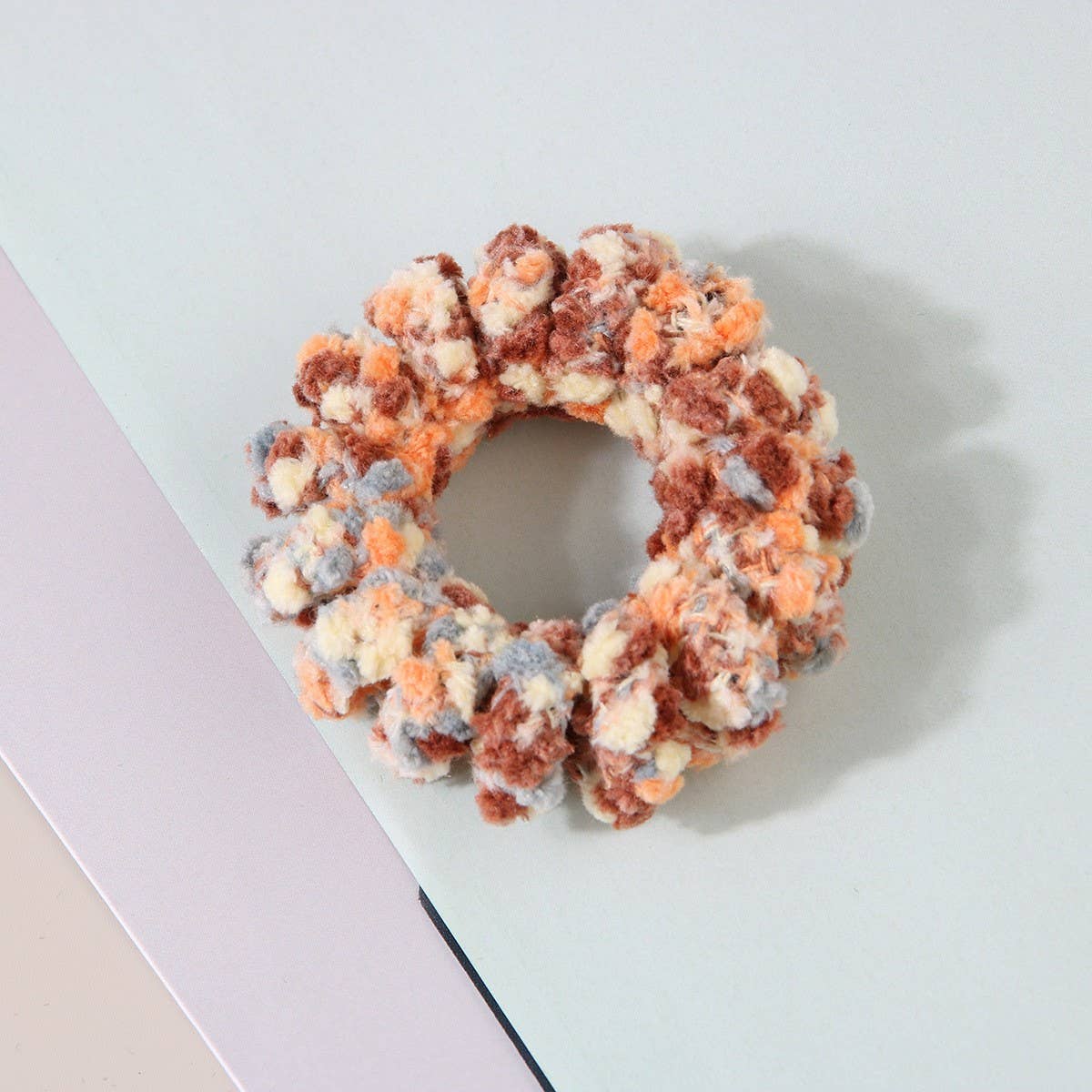 CWAHA07439_FUZZY TELEPHONE CORD HAIR TIE FOR WOMEN