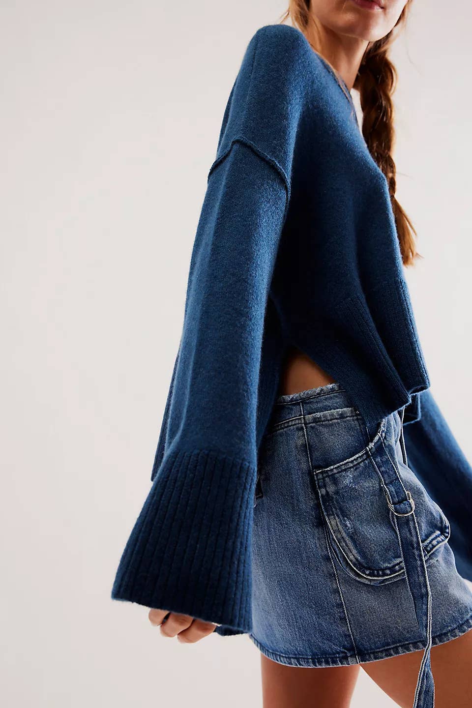 STYLISH LOOSE CREW-NECK LONG-SLEEVED SWEATER