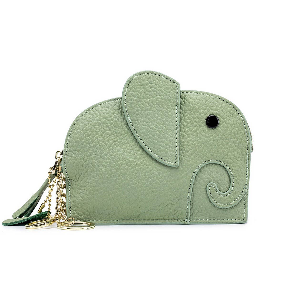 GENUINE LEATHER ELEPHANT MINI CREATIVE WALLET_CWAB3891
