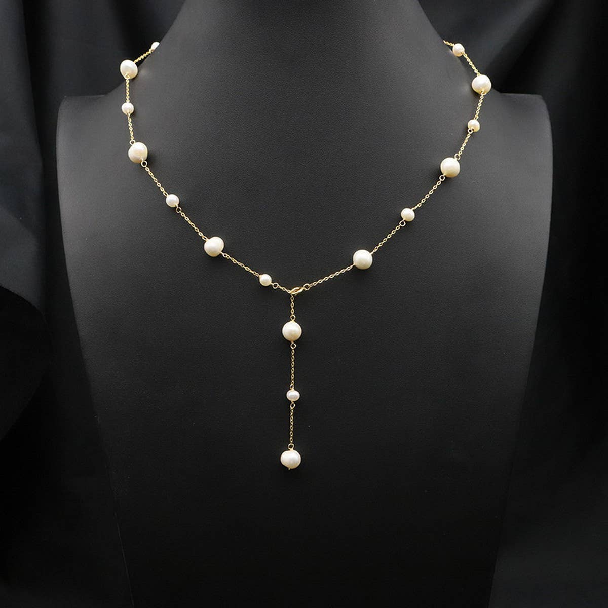 SIMPLE AND ELEGANT HIGH-END BOW PEARL NECKLACE