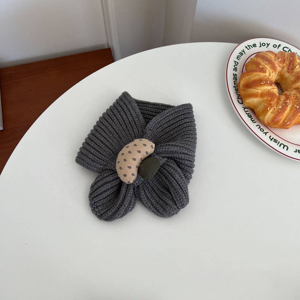 Cute Mushroom Knit Scarf ? Winter Warmth for Kids