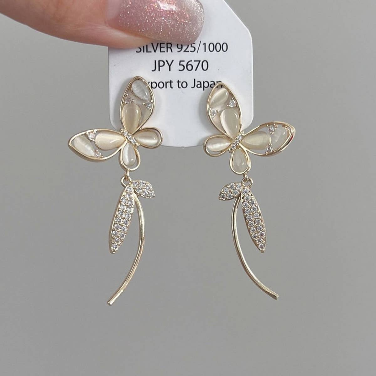 UNIQUE BUTTERFLY TASSEL LONG EARRINGS