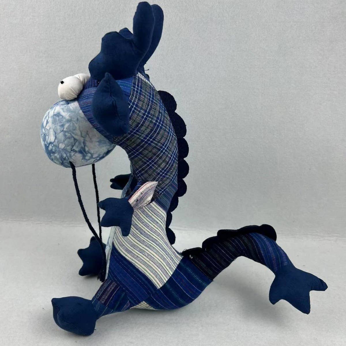 Handmade Indigo Patchwork Animal Doll