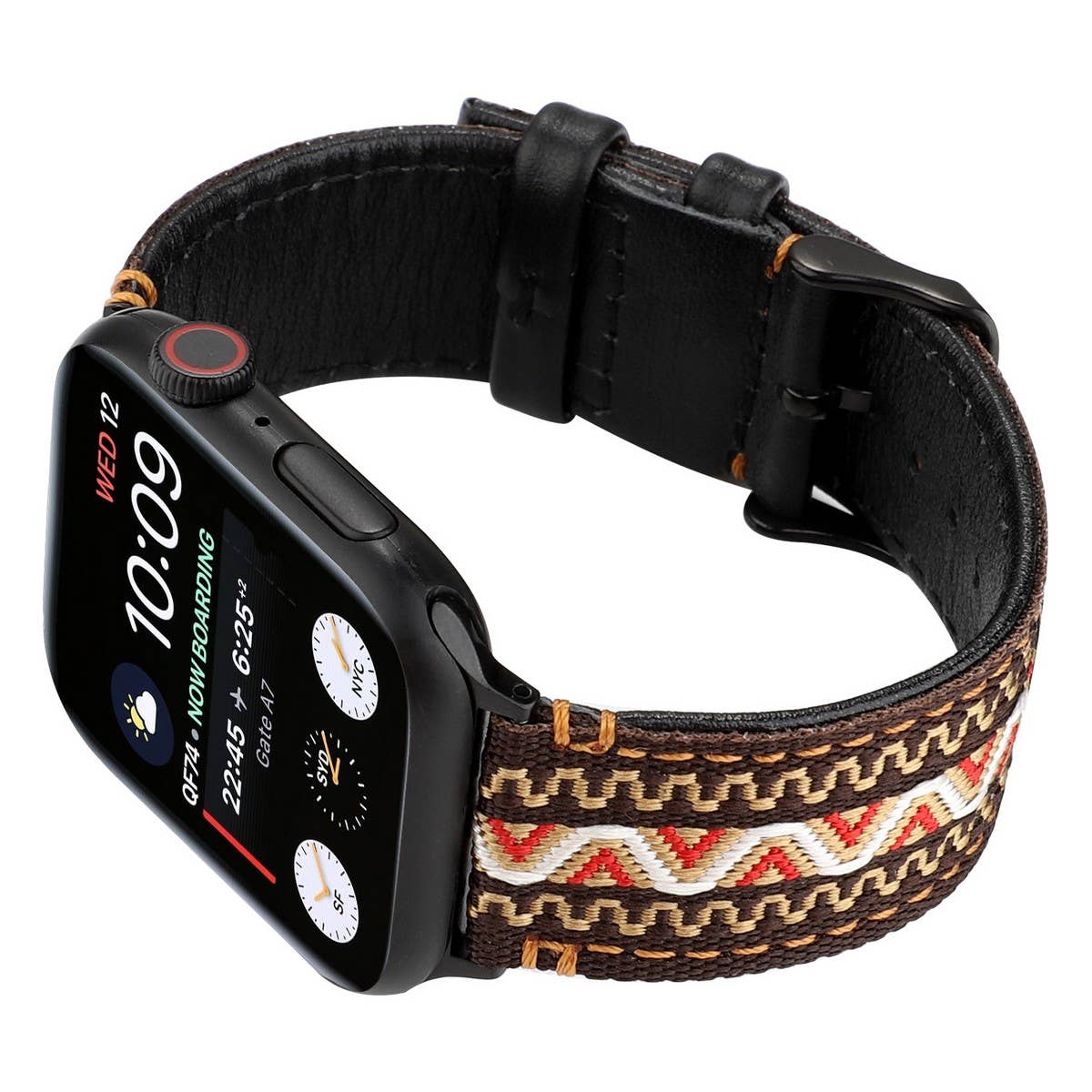 APPLE WATCH/IWATCH9 ETHNIC STYLE LEATHER STRAP_CWWW0059