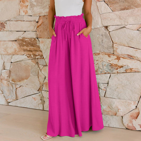 Loose and drape look Wide-leg pants