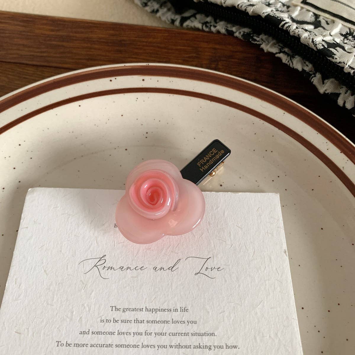 CWAHA07737_KOREAN ROSE FLOWER ACETATE HAIR CLIP FOR GIRLS