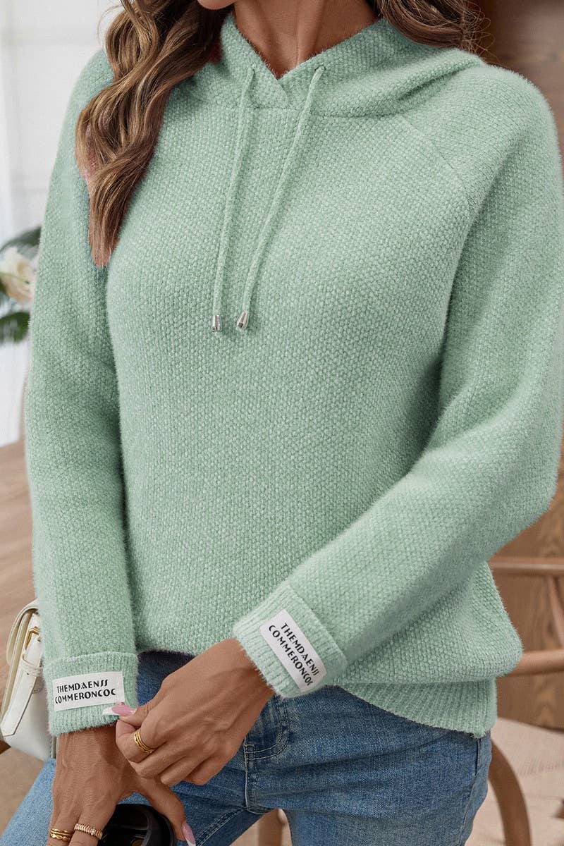 CWOHOL00623_LOOSE FAUX MINK FLEECE HOODED SWEATSHIRT