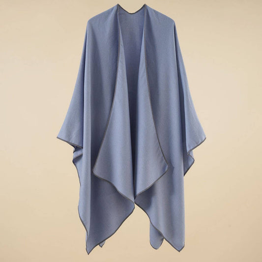 WARM CAPE SIMPLE SOLID COLOR FASHIONABLE SHAWL