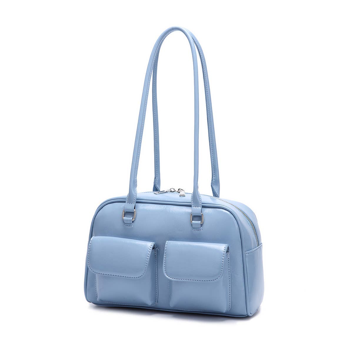 SOLID COLOR VINTAGE SHOULDER HANDBAG_CWAB2599