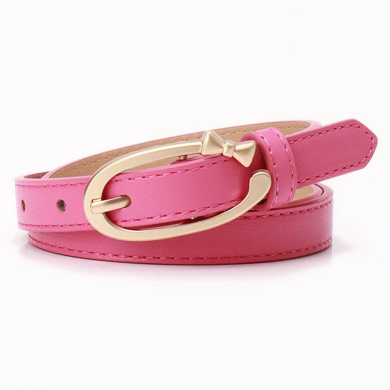 Versatile and simple alloy small bow buckle belt