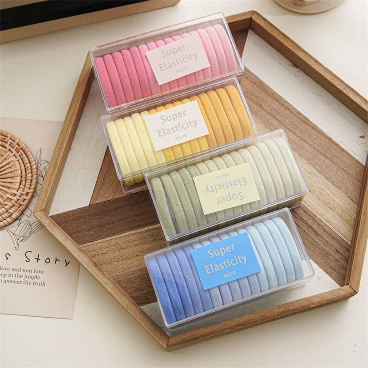 15PCS/BOX SUPER STRETCHY ELASTIC HAIR TIES_CWAHA0335
