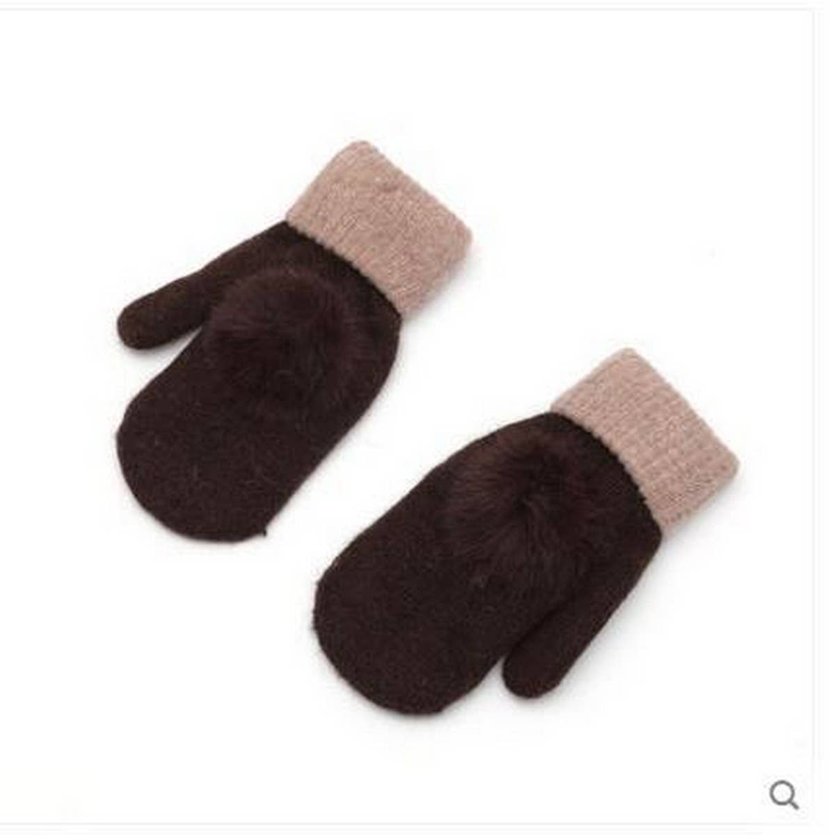 WINTER DOUBLE-LAYER THICK WARM RABBIT FUR GLOVES_CWAG0257