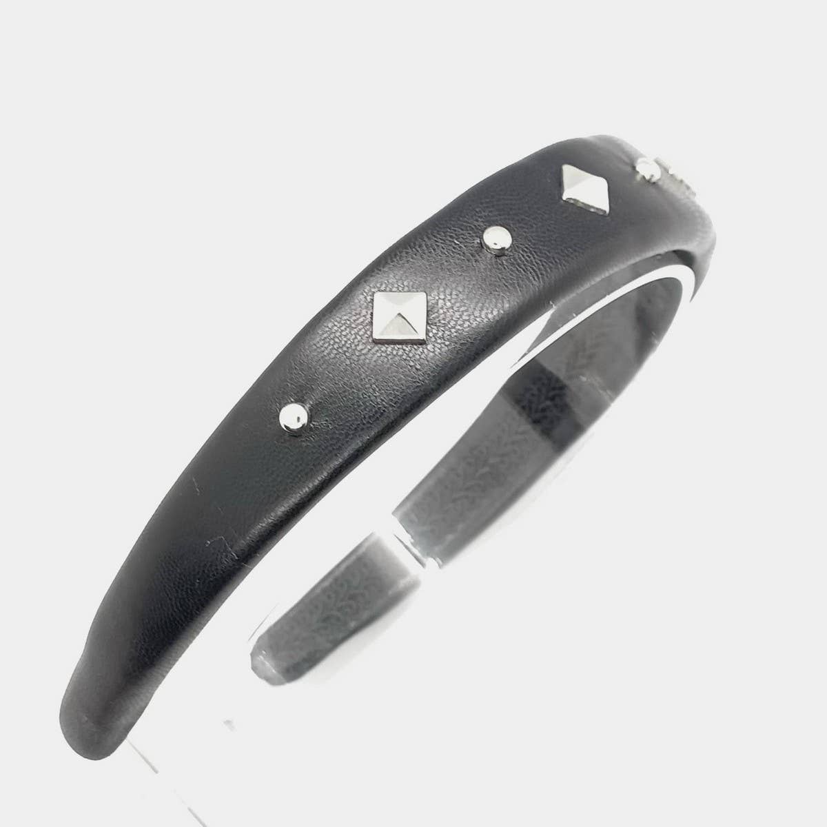 Metal Studded Punk Padded High Crown Headband