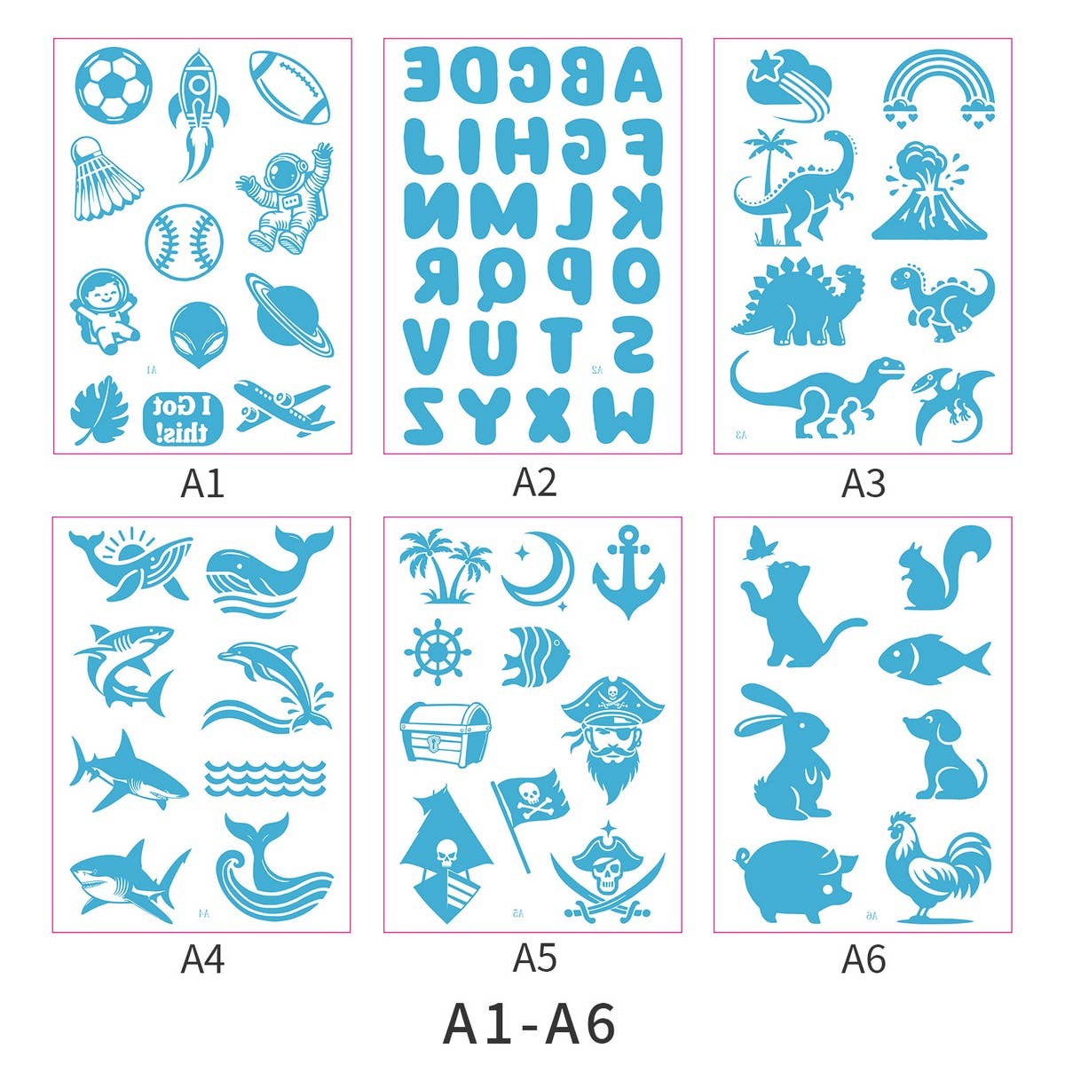 Kids Tattoo Sticker Set Creative Body Art Decals