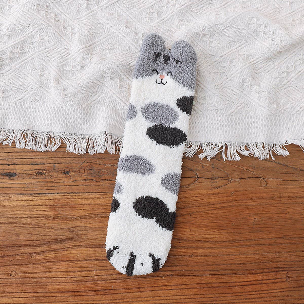 WARM FLEECE CARTOON MID-CALF SOCKS