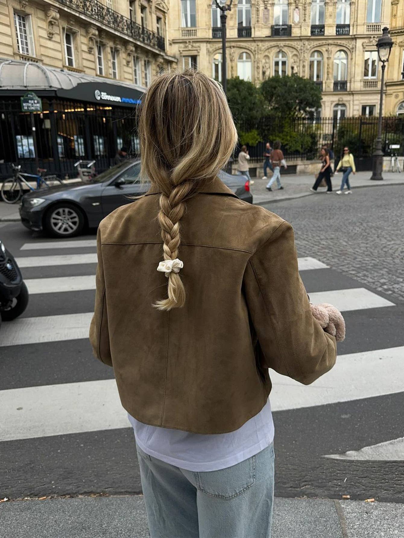 Single-breasted solid-color long-sleeved jacket