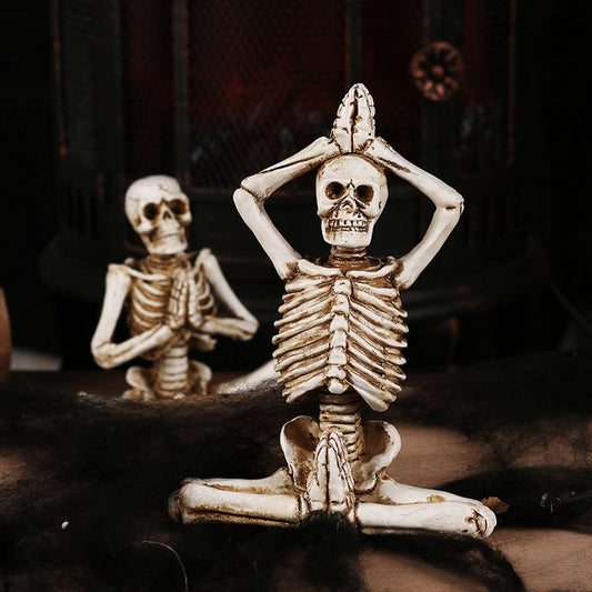 Scary Yoga Skeleton Halloween Garden Decor_CWAJE5298