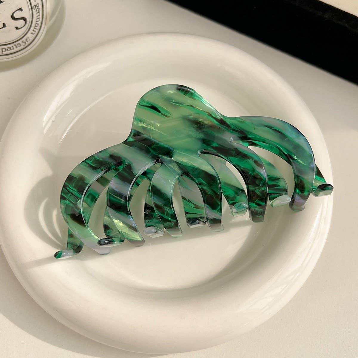 Vintage Pumpkin Acetate Hair Claw Clip for Women