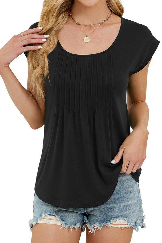 Cwtts1319_Spring And Summer Commuter Round Neck T-Shirt