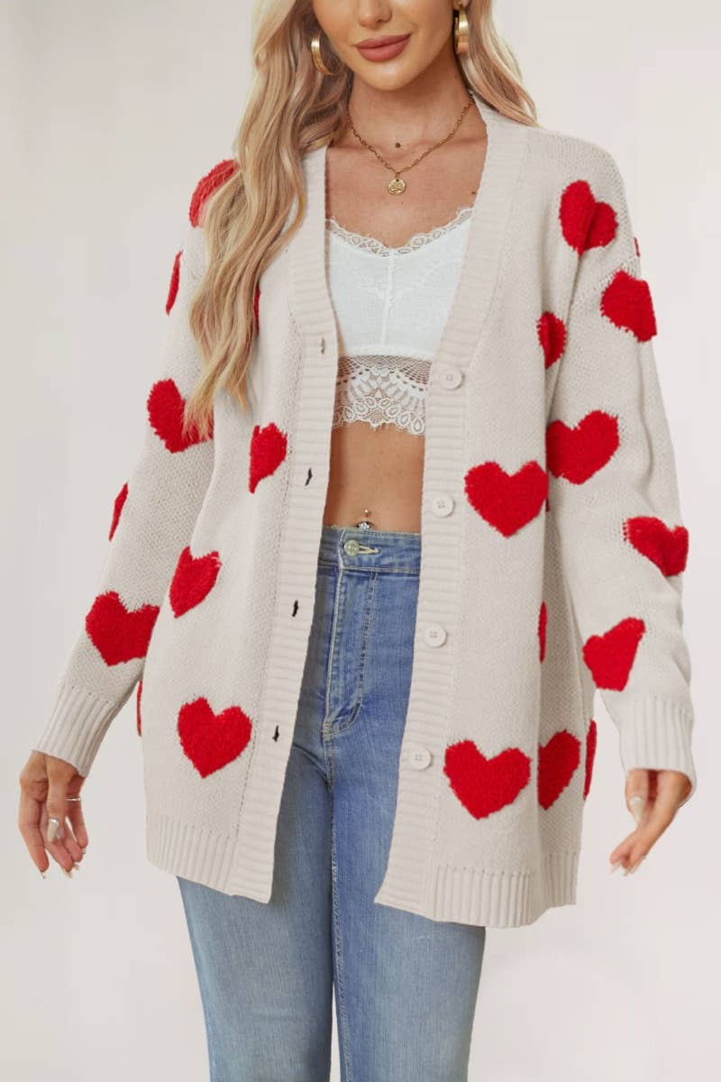CWOCAL1826_LONG LOVE BUTTON LONG SLEEVE SWEATER CARDIGAN