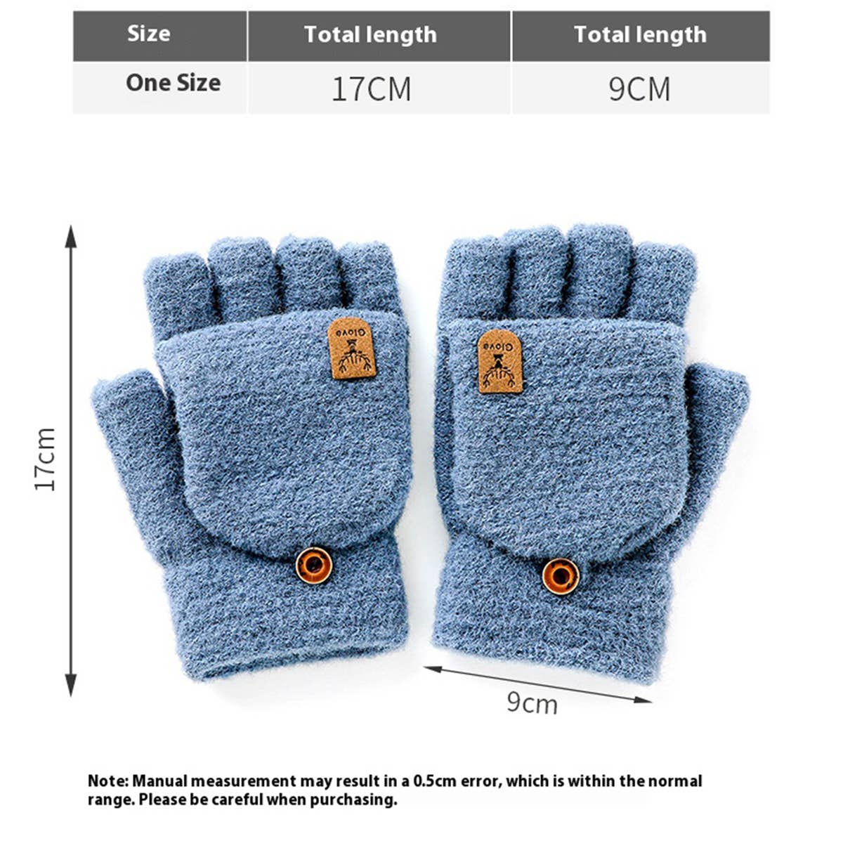 Men¡¯s Winter Flip Mittens Knit Half Full Finger_CWAG0524