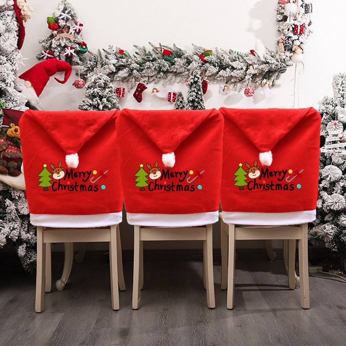 CWMM9666_CHRISTMAS CHAIR PRINTING LETTER SET CHAIR COVER