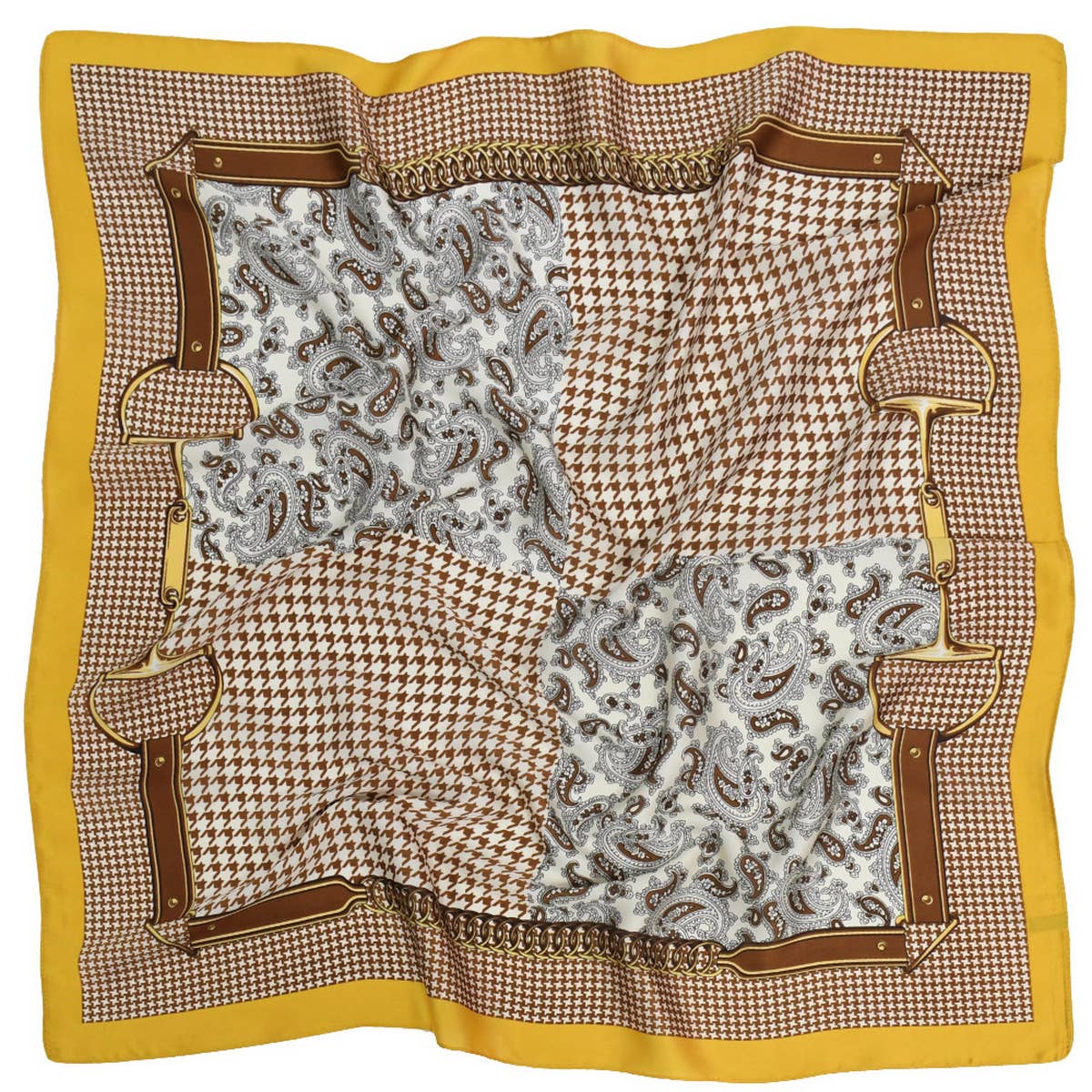 Paisley Print Satin Scarf - Versatile Neck Wrap_CWASC1171