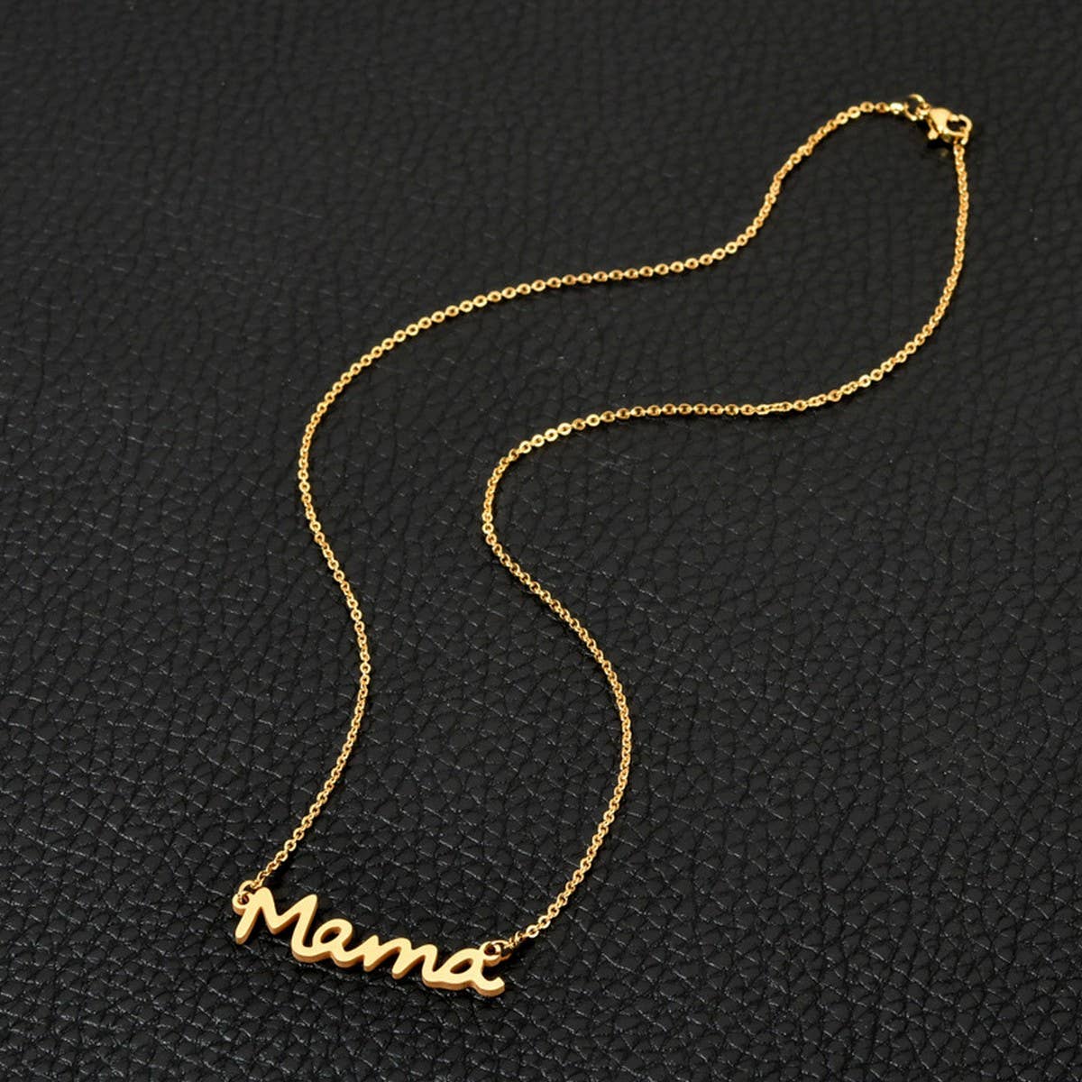 STAINLESS STEEL LETTER PENDANT CLAVICLE CHAIN_CWMM2722