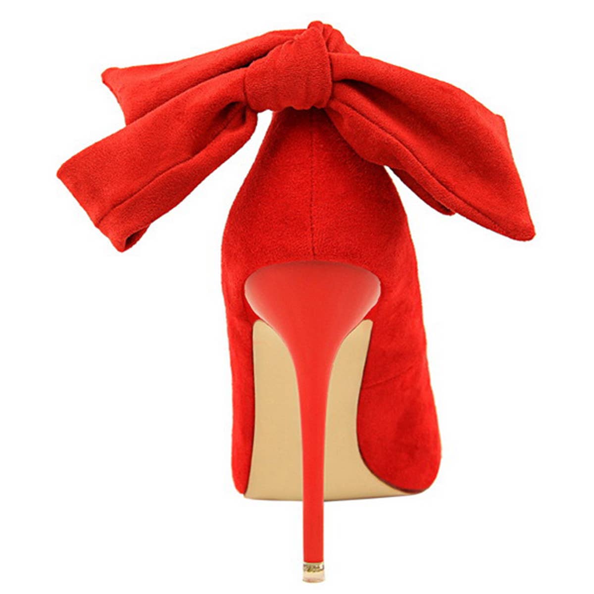 SUEDE SHALLOW POINTED TOE STRAPPY HIGH HEELS_CWSHH0074