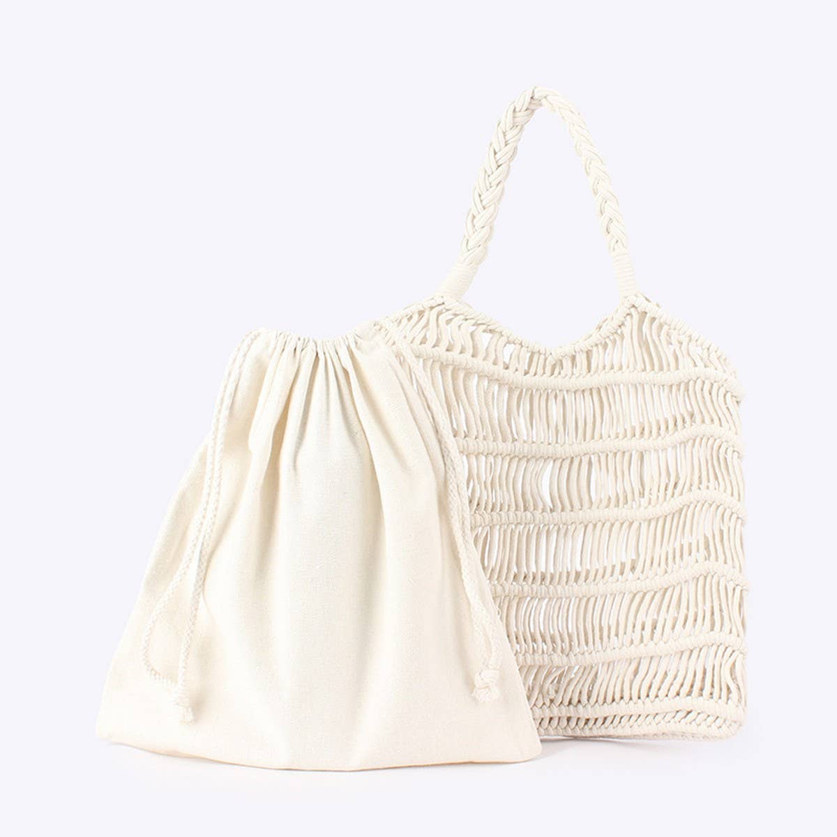 BEACH BAGS TOTES WITH MESH INCLUDES DRAWSTRING_CWAB4673