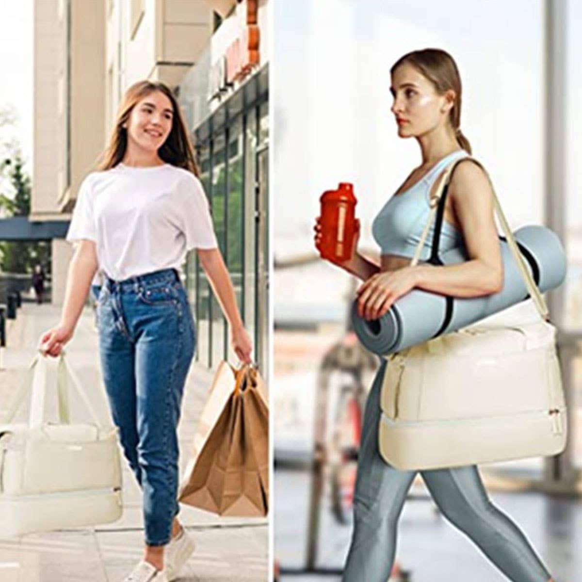 USB charging port fitness bag