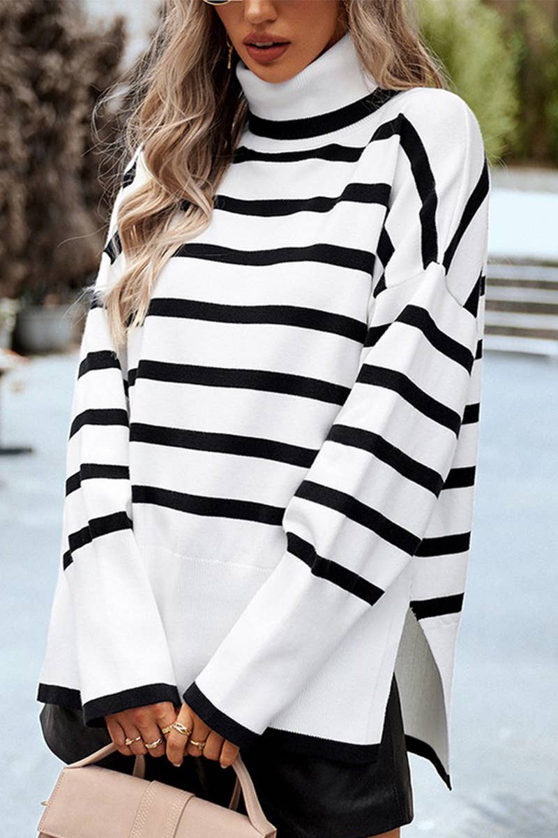 CWOSWL1631_Turtle Neck Long Sleeve Pullover Sweater