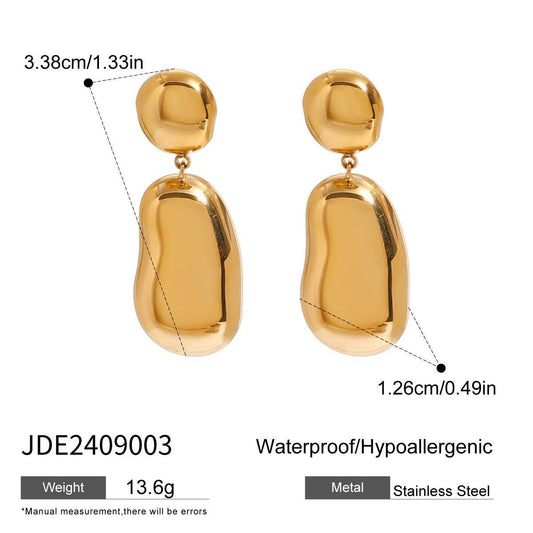 Waterdrop Cuff Bracelet & Stud Earrings Set