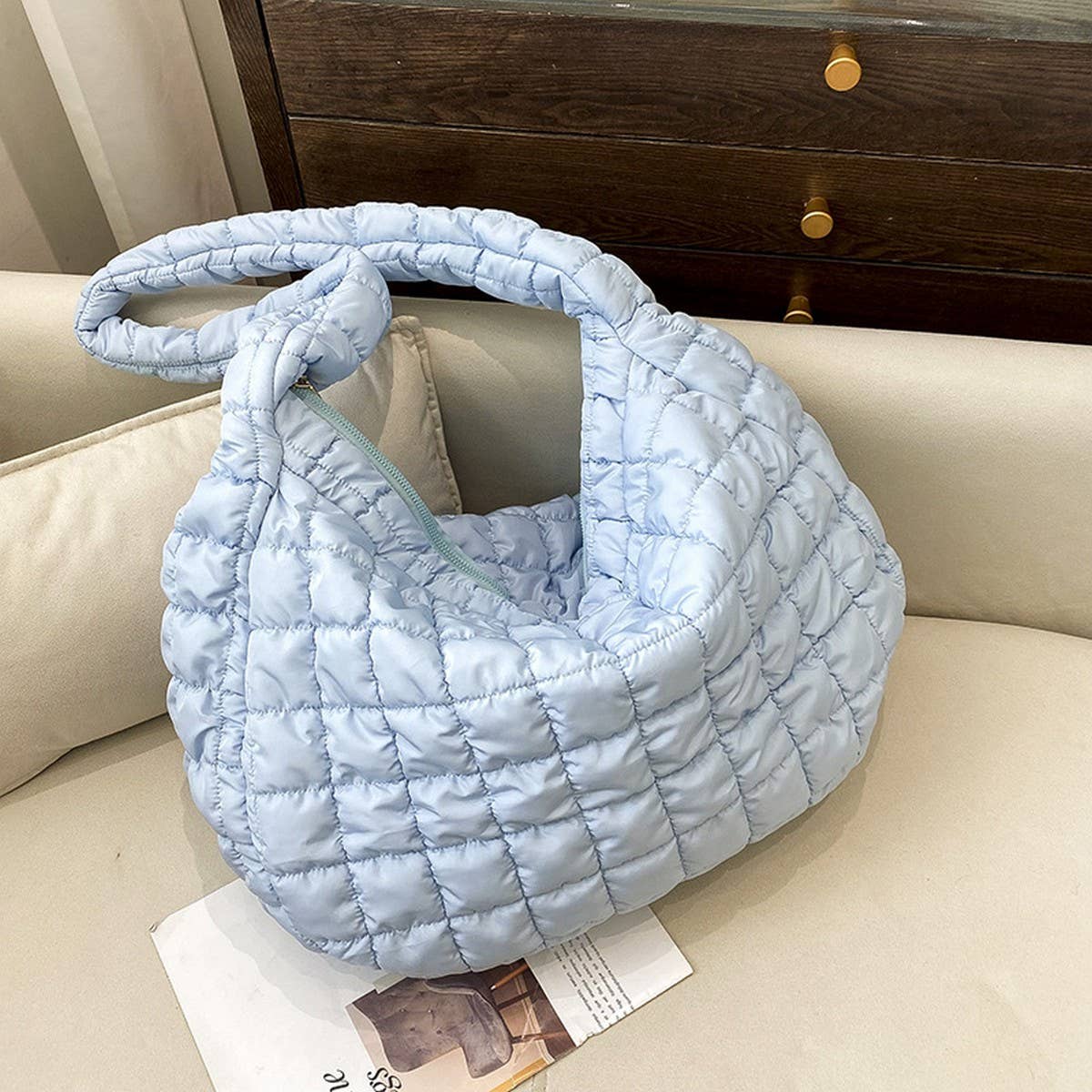 Large Puffy Cloud Tote Bag Shoulder Purse_CUAB00508
