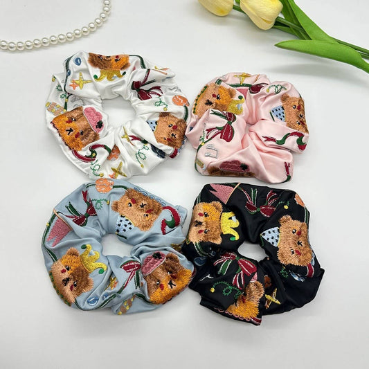 SATIN HEAVY EMBROIDERY HAIR ACCESSORY HEADPIECE