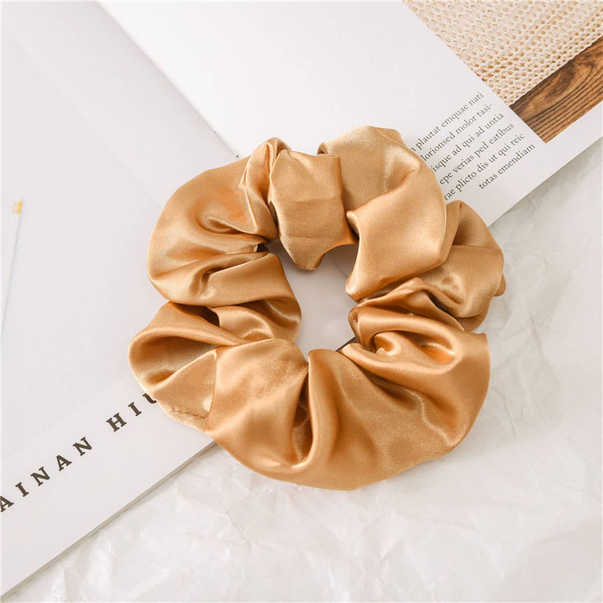 Satin Scrunchies Set for Women, Simple & Stylish_CWAHA0343