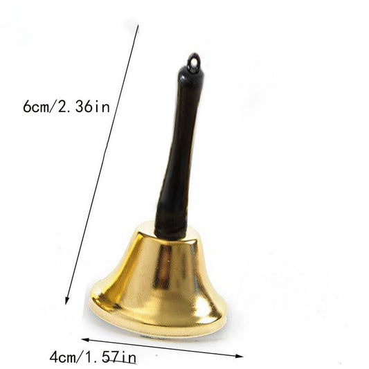 CWASC03111_GOLD CHRISTMAS HAND BELL WITH WOODEN HANDLE