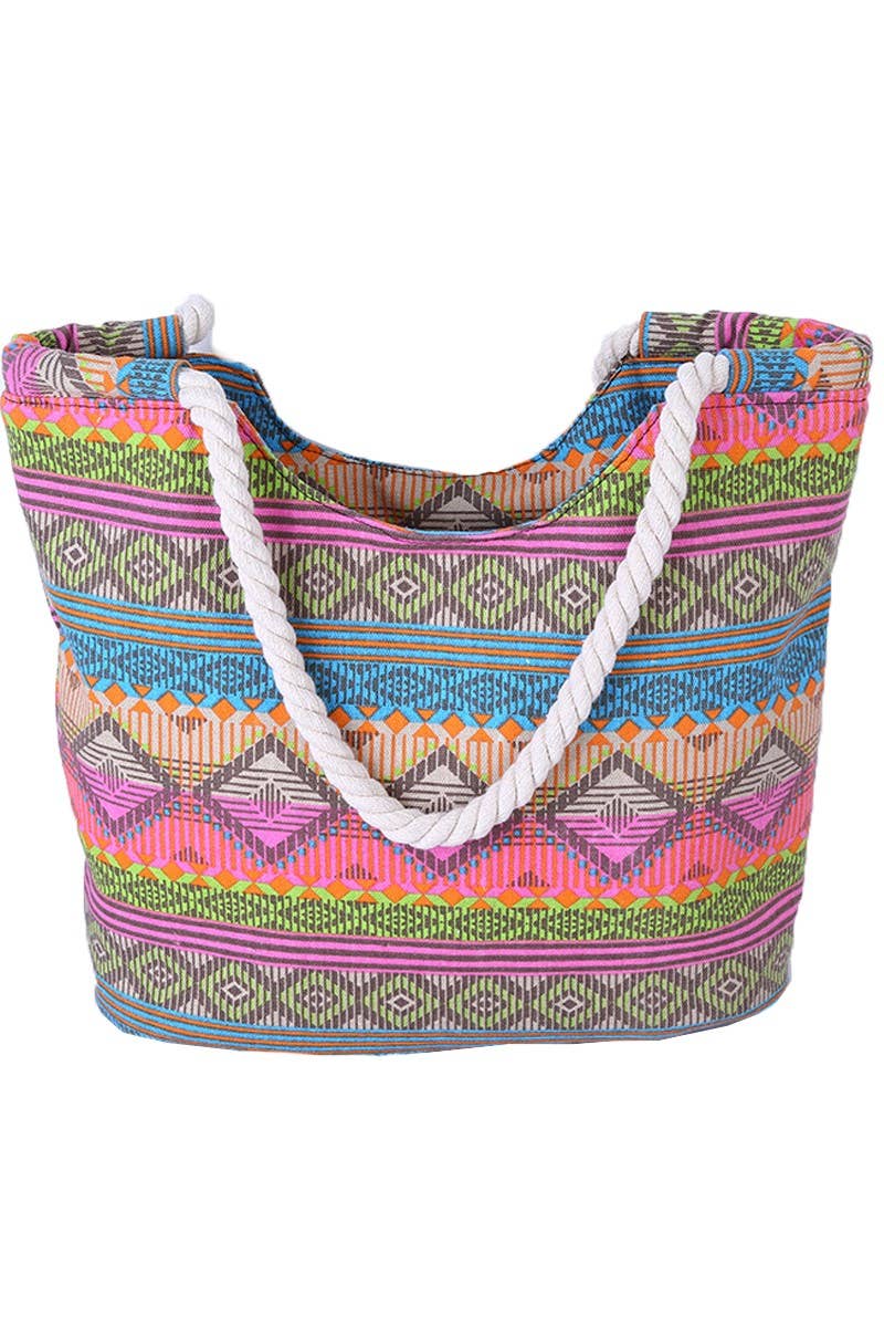TRENDY PATTERNED FASHION LIGHT BEACH BAGS_CWAB283