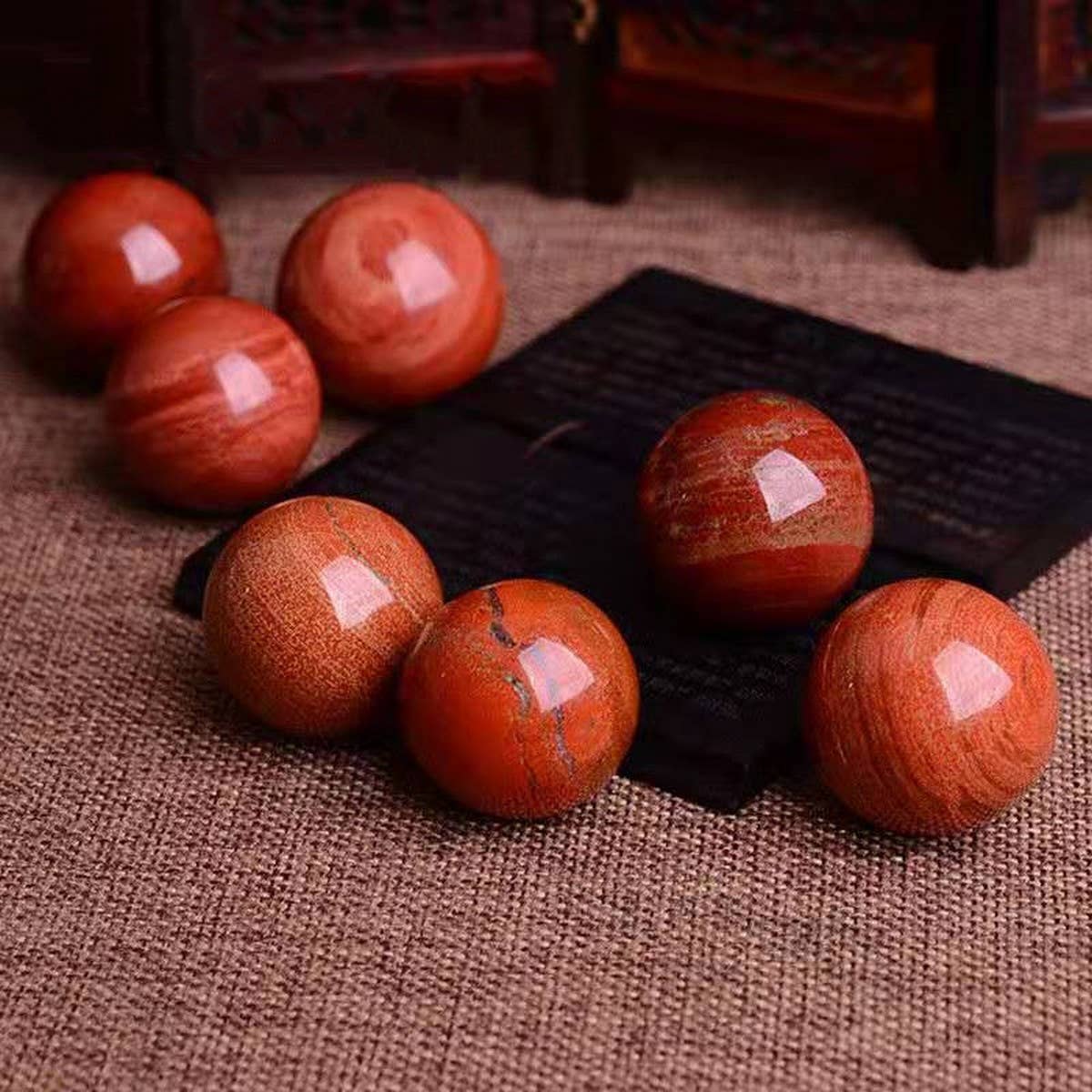 Red Jasper Crystal Ball Seven-Star Set_CWMM8127