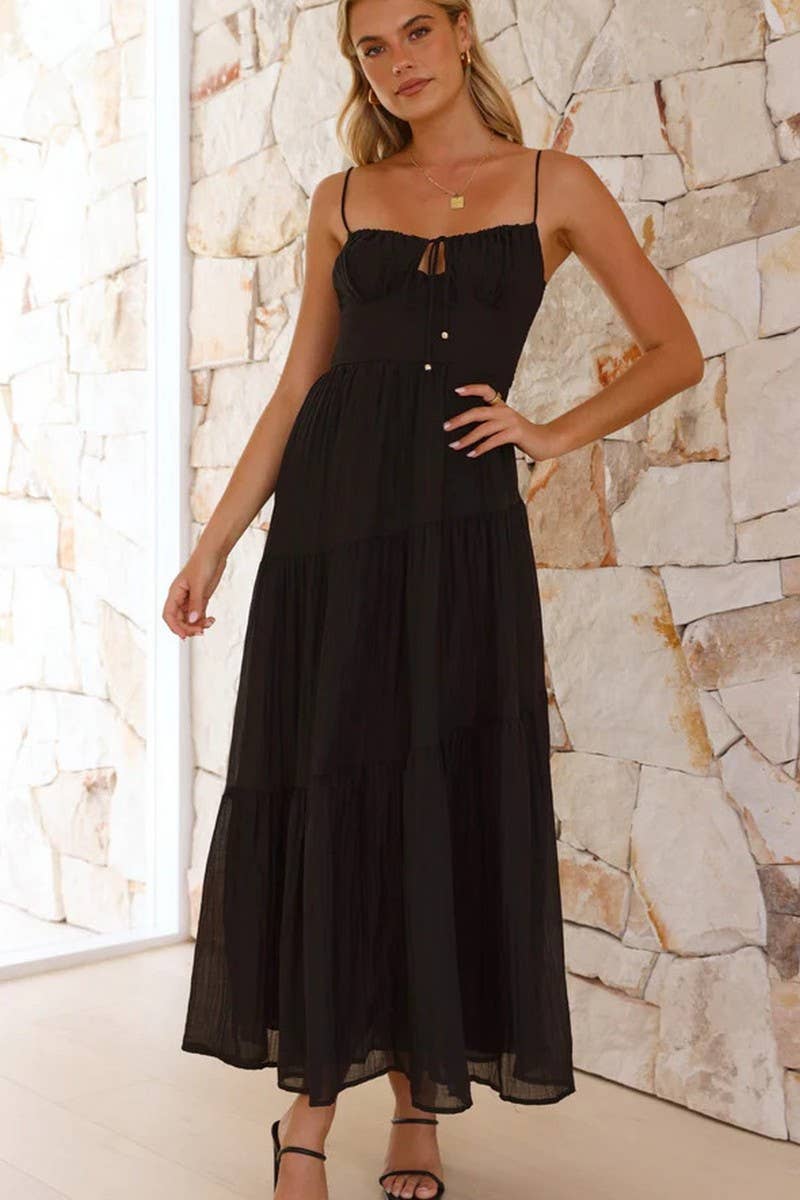 CWDMD5650_SLEEVELESS BACKLESS TIE STRAP MAXI FLARE DRESS