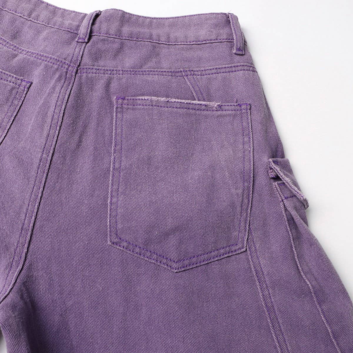 MULTI POCKET LOOSE CARGO PANTS JEANS