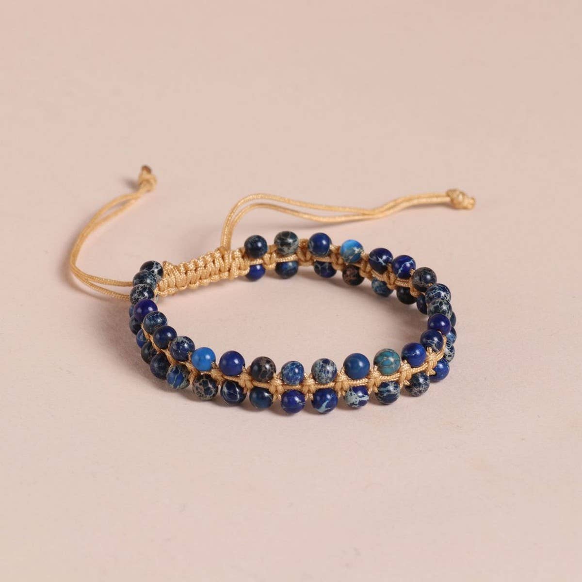 TURQUOISE DOUBLE LAYER STRING BRAIDED BRACELETS