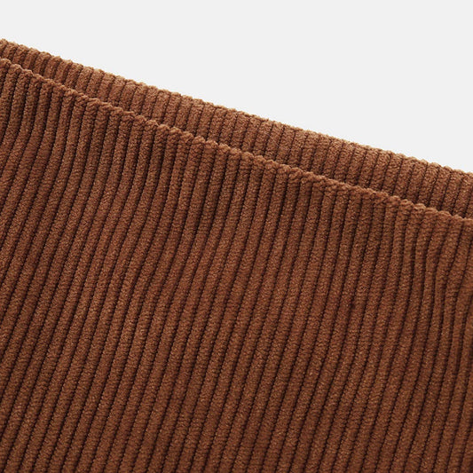 CORDUROY SKIRT SOLID COLOR HIGH WAIST SLIM HIPSKIRT_CWAB4810
