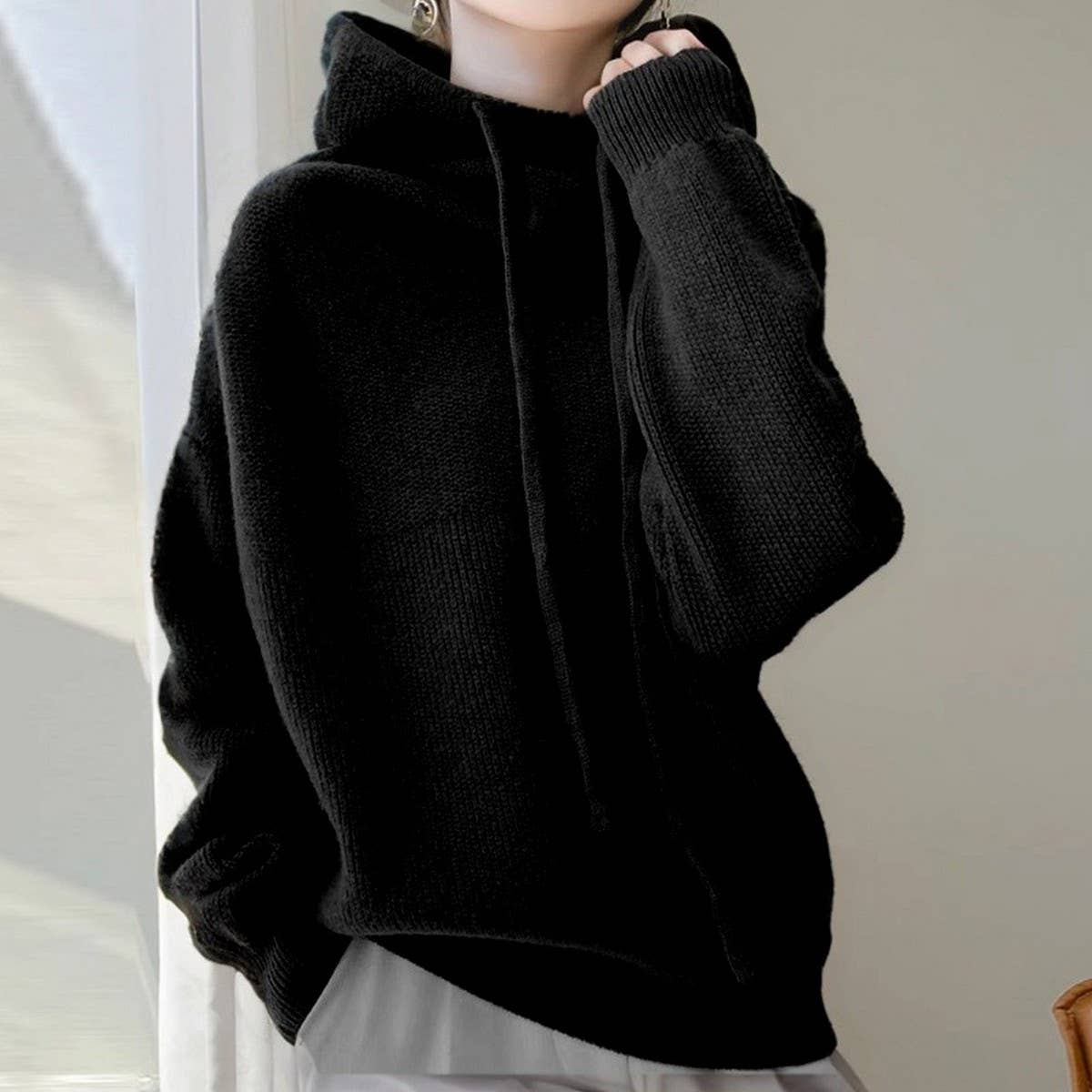 Women's Slouchy Turtleneck Knit Sweater