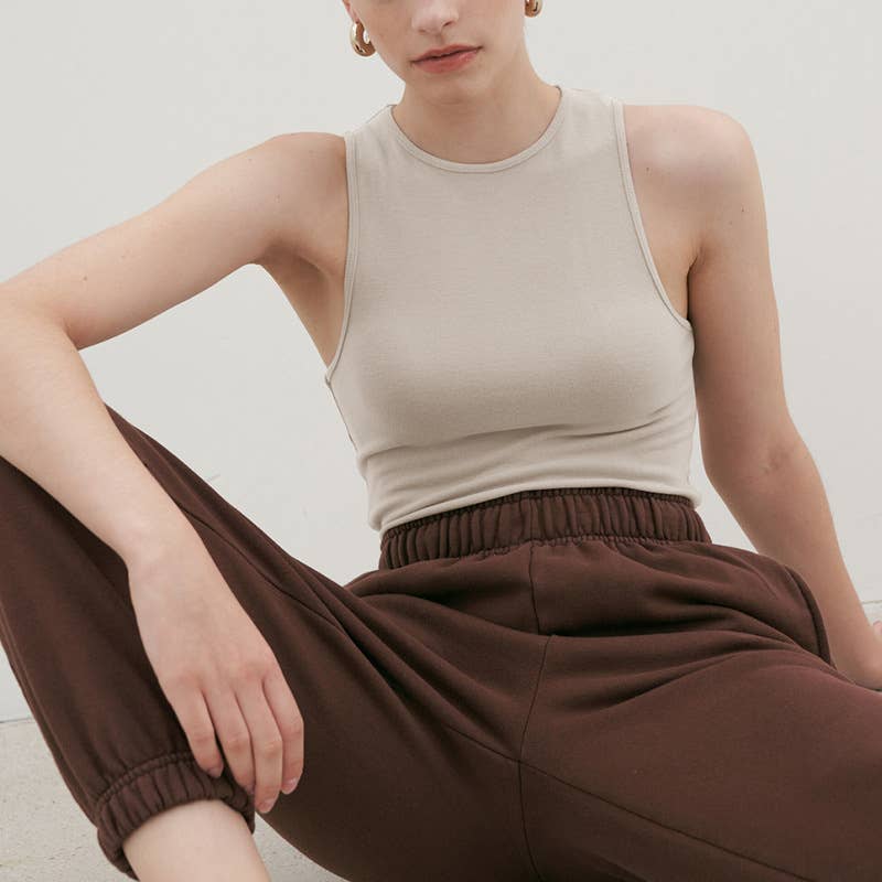 Solid color sports yoga wear sleeveless vest