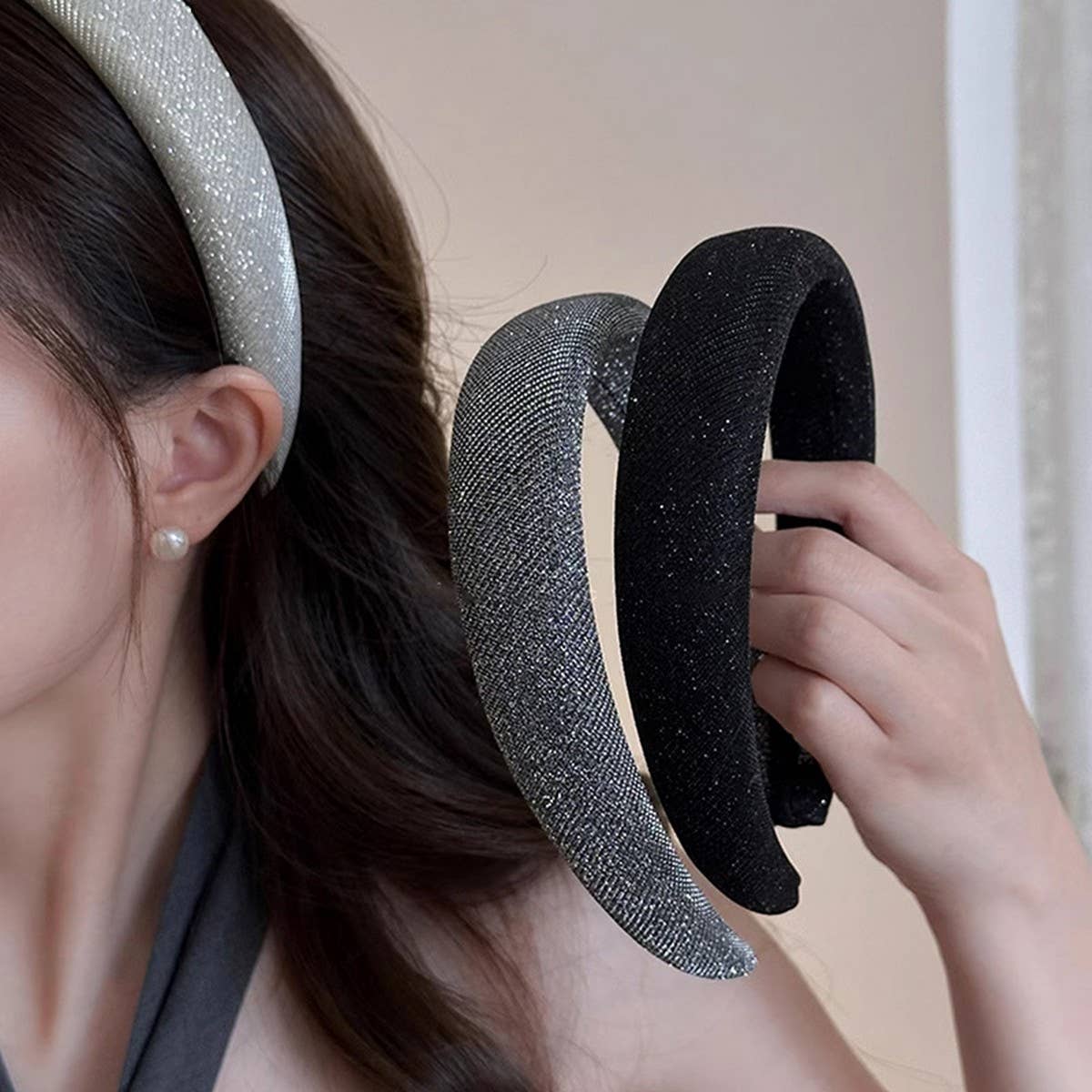 LIGHT LUXURY TEMPERAMENT SUPER SHINY HEADBAND