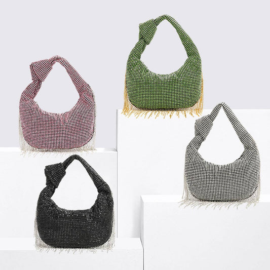 FASHIONABLE TASSEL HIGH-END RHINESTONE EVENING BAG_CWAB3608