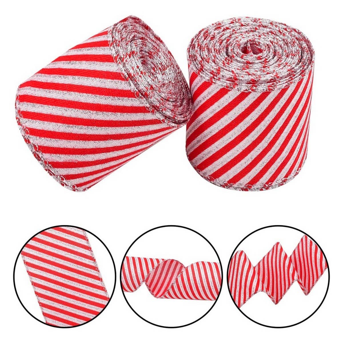 CWMM10198_CHRISTMAS RIBBON SET RED WRAP BOWS
